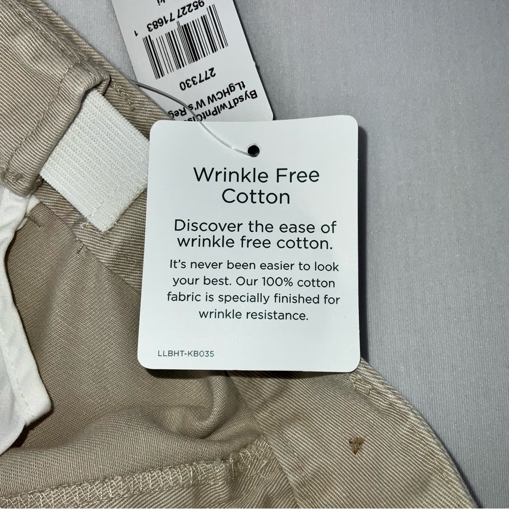 L.L.Bean women beige pant classic fit, wrinkle free Size 6 Regular NWT - Picture 9 of 16
